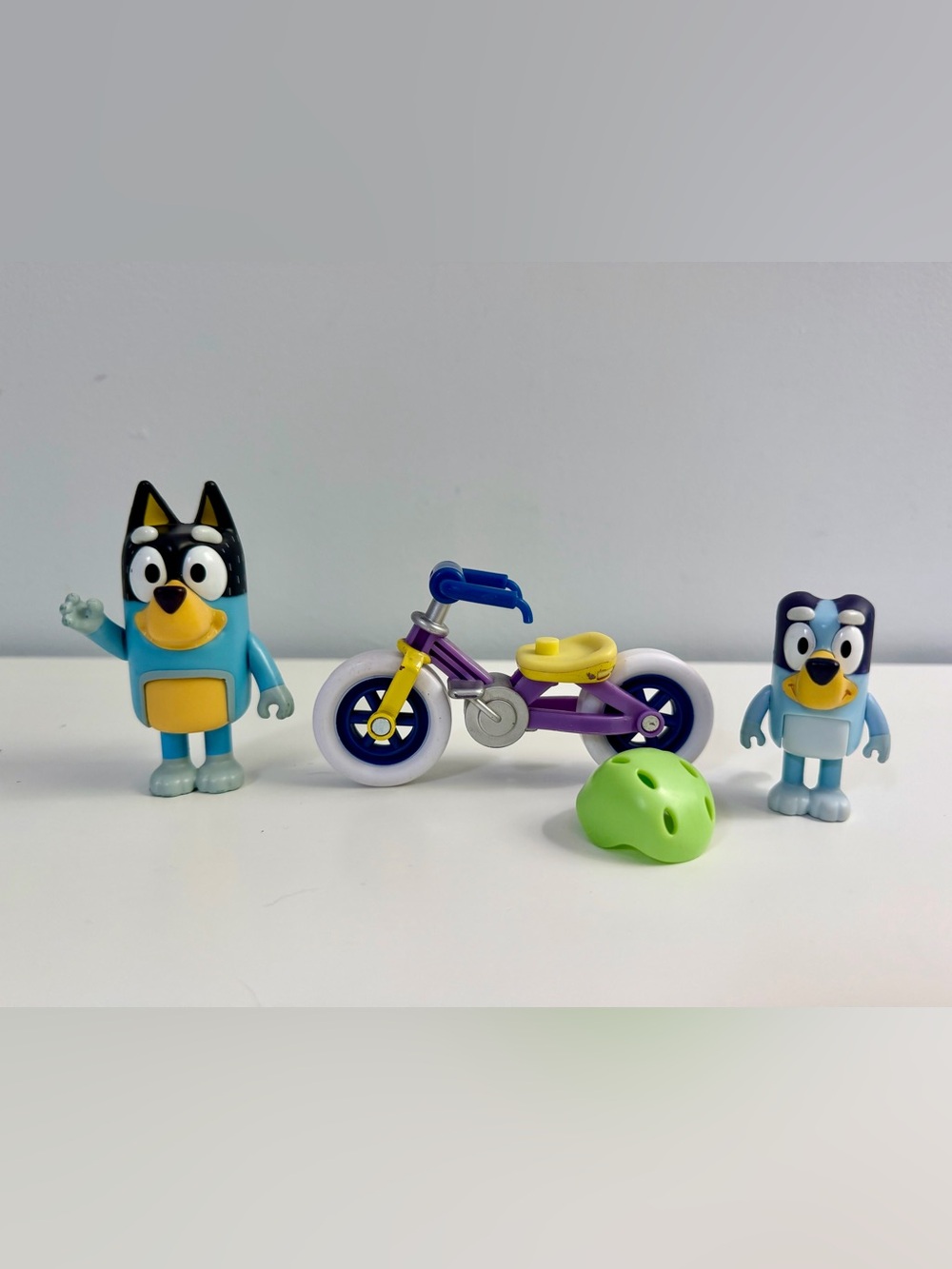 ($10 when you bundle) Bandit and Bluey w/ bicycle and helmet